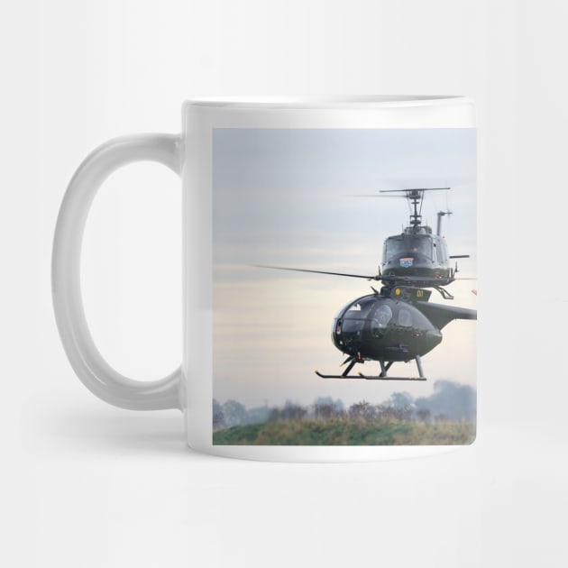 Little Bird and Huey helicopters by captureasecond